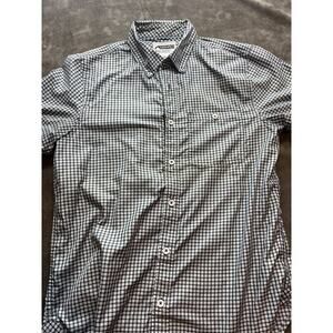 Mountain Khakis Mens M‎ Black Check Short Sleeve Shirt Hiking Outdoors